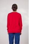 CARTER V NECK - rouge red